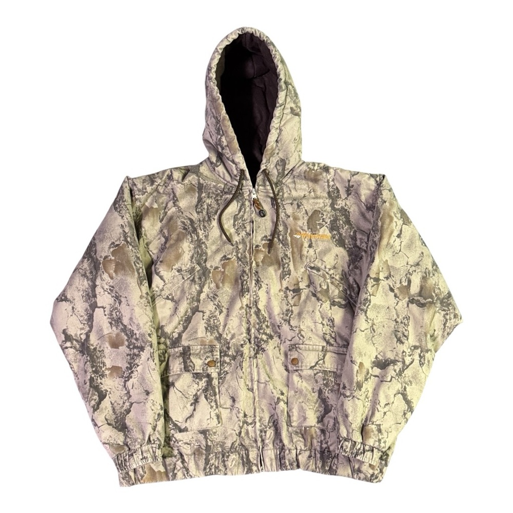 Whitewater Camo Full Zip Puffy Jacket Natural Gear Men’s XL